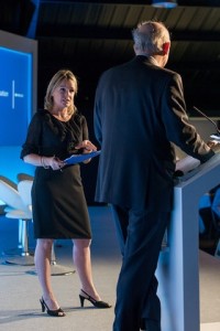 Lucy Alexander with Vince Cable